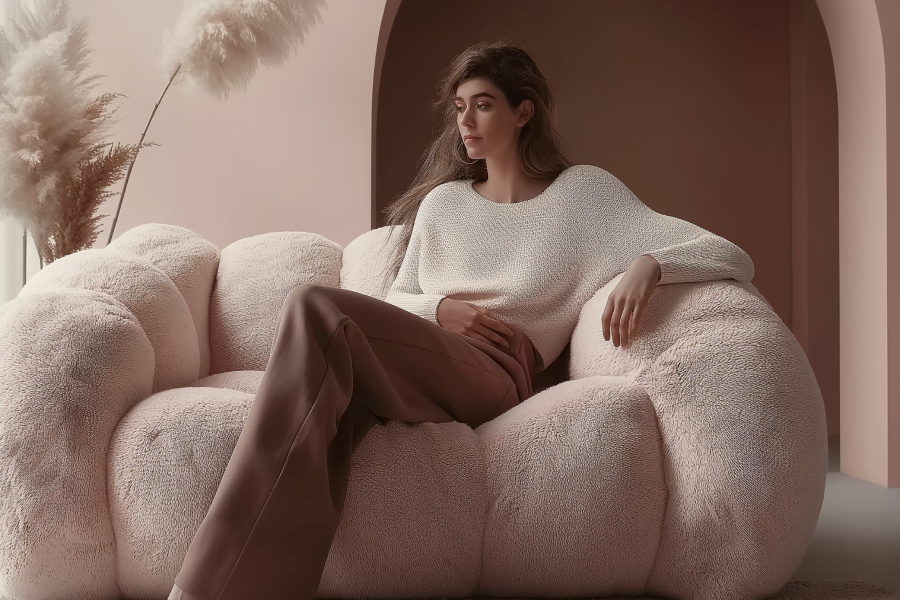 large plush couch